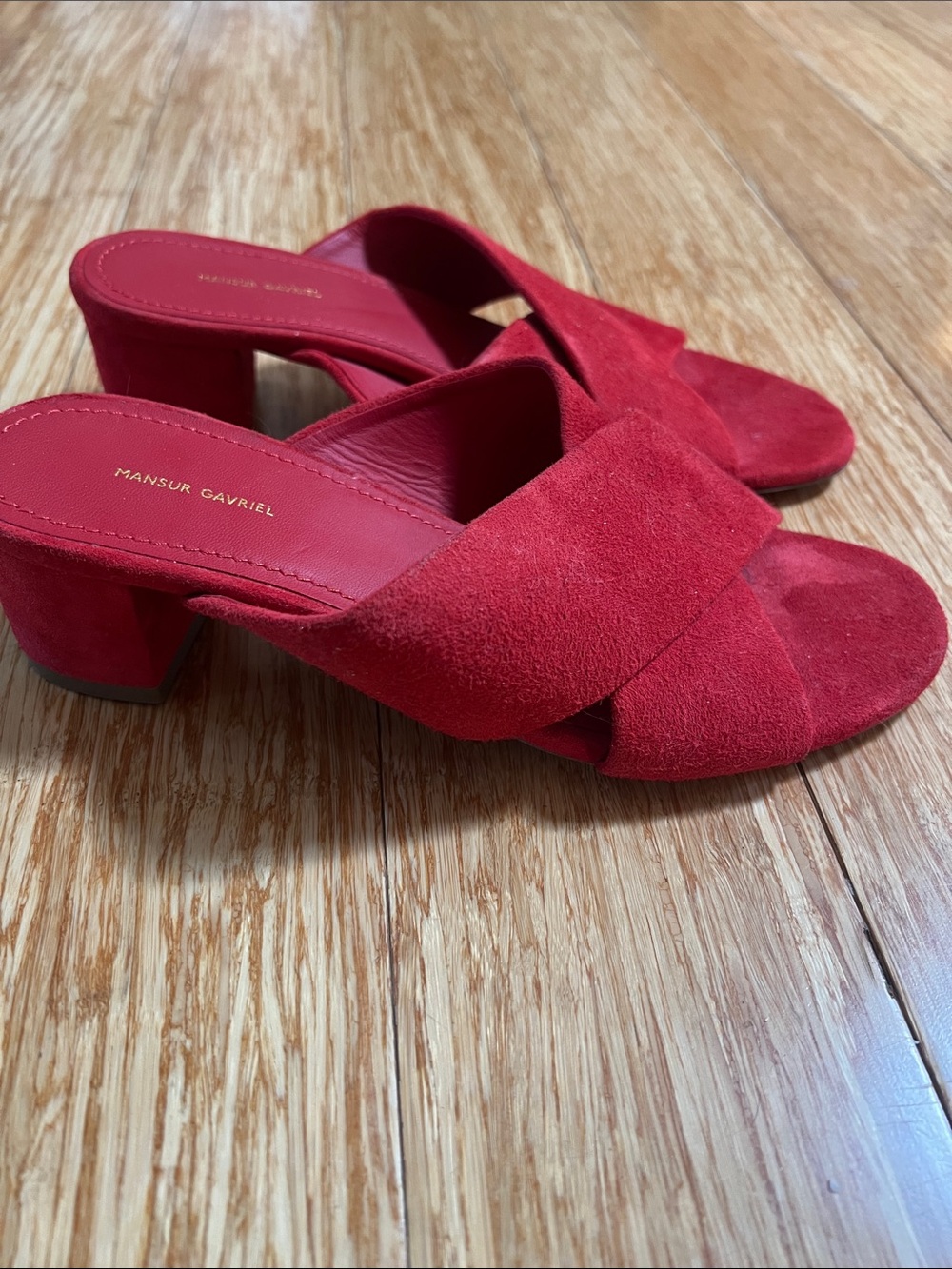 MANSUR GAVRIEL SUEDE SANDALS 6